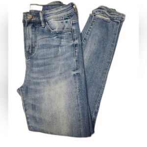 Vervet Blue, Light Blue Wash, Distressed, High Rise, Skinny Jeans, 25